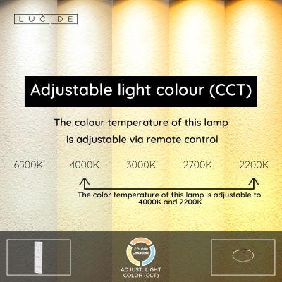 Lucide APPLAUSE - Flush ceiling light - Ø 60 cm - LED Dim. - CCT - 1x40W 2200K/4000K - Coffee - Premium